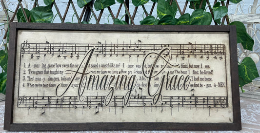 Rustic Amazing Grace Sign
