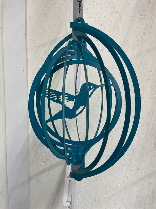 Metal Hummingbird Wind Spinner