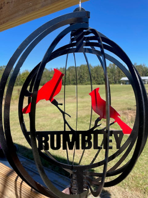 Personalized Dual Cardinal Windspinner
